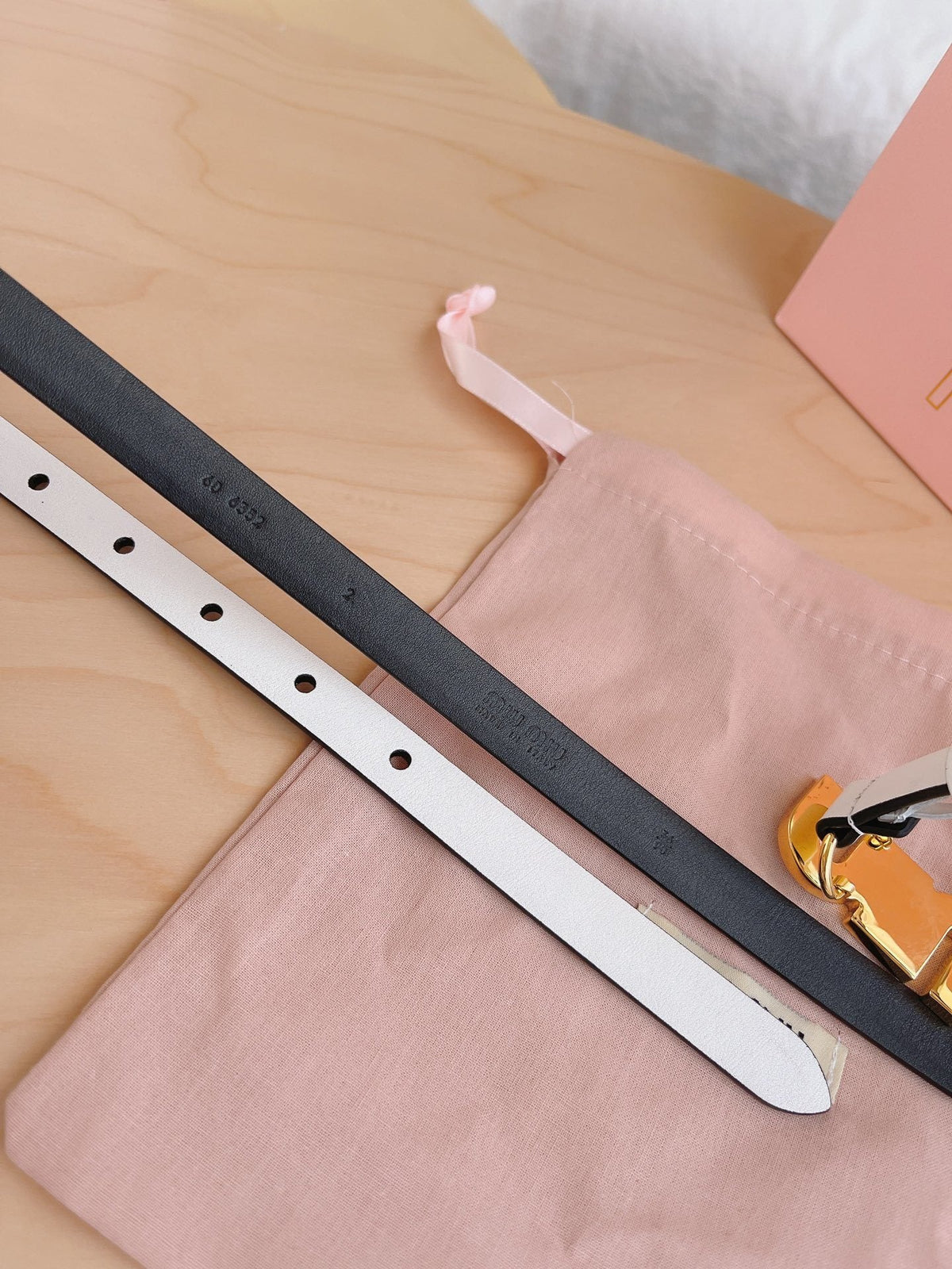 WHITE LEATHER BELT WITH CRYSTAL LETTER BUCKLE