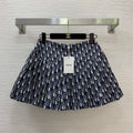BLUE MONOGRAM PLEATED MINI SKIRT