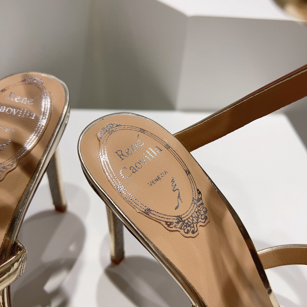 GOLD CHROME HEELS