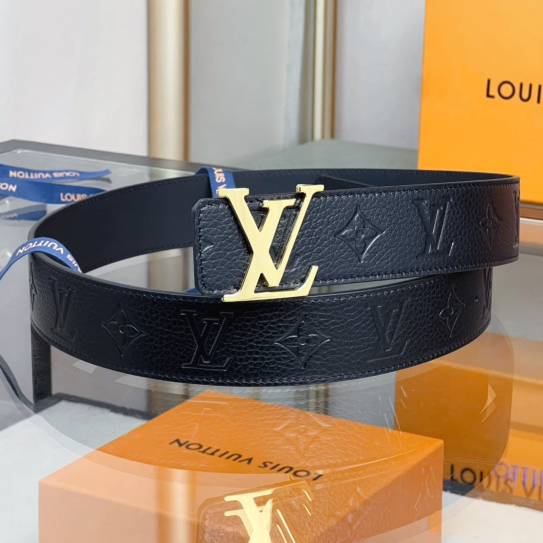 EMBOSSED LEATHER BELT – GOLD BUCKLE EDITION