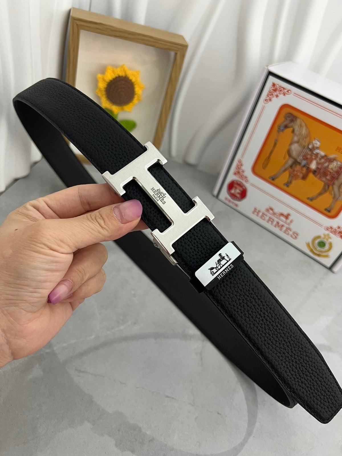 PREMIUM LEATHER BELT – SILVER BUCKLE EDITION