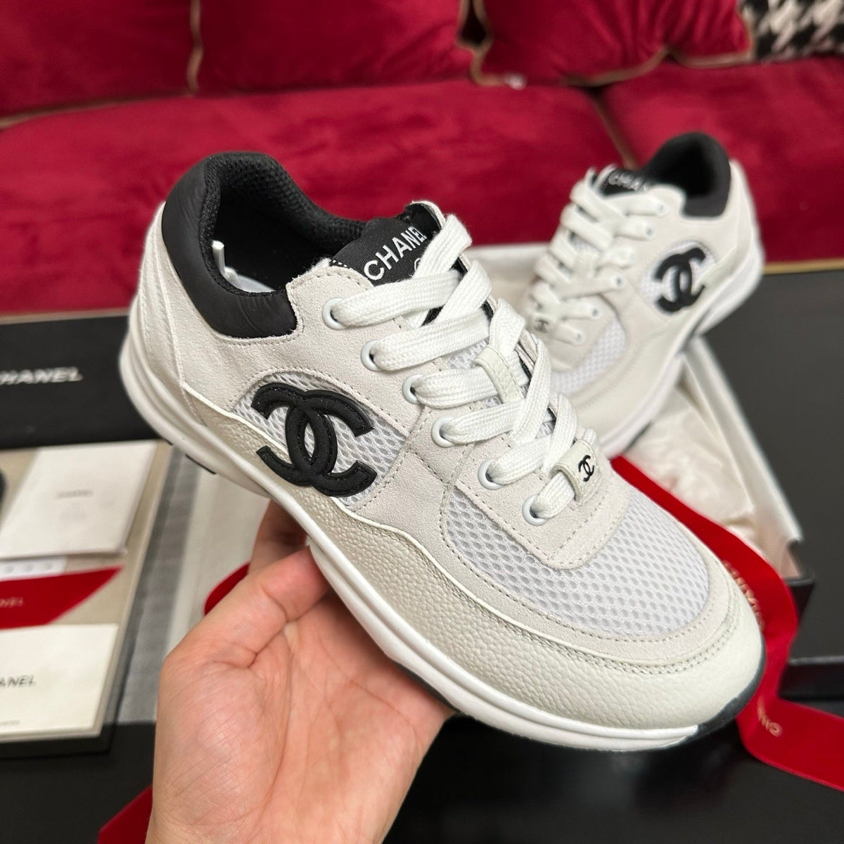 LOGO MESH PANEL TRAINER SNEAKERS
