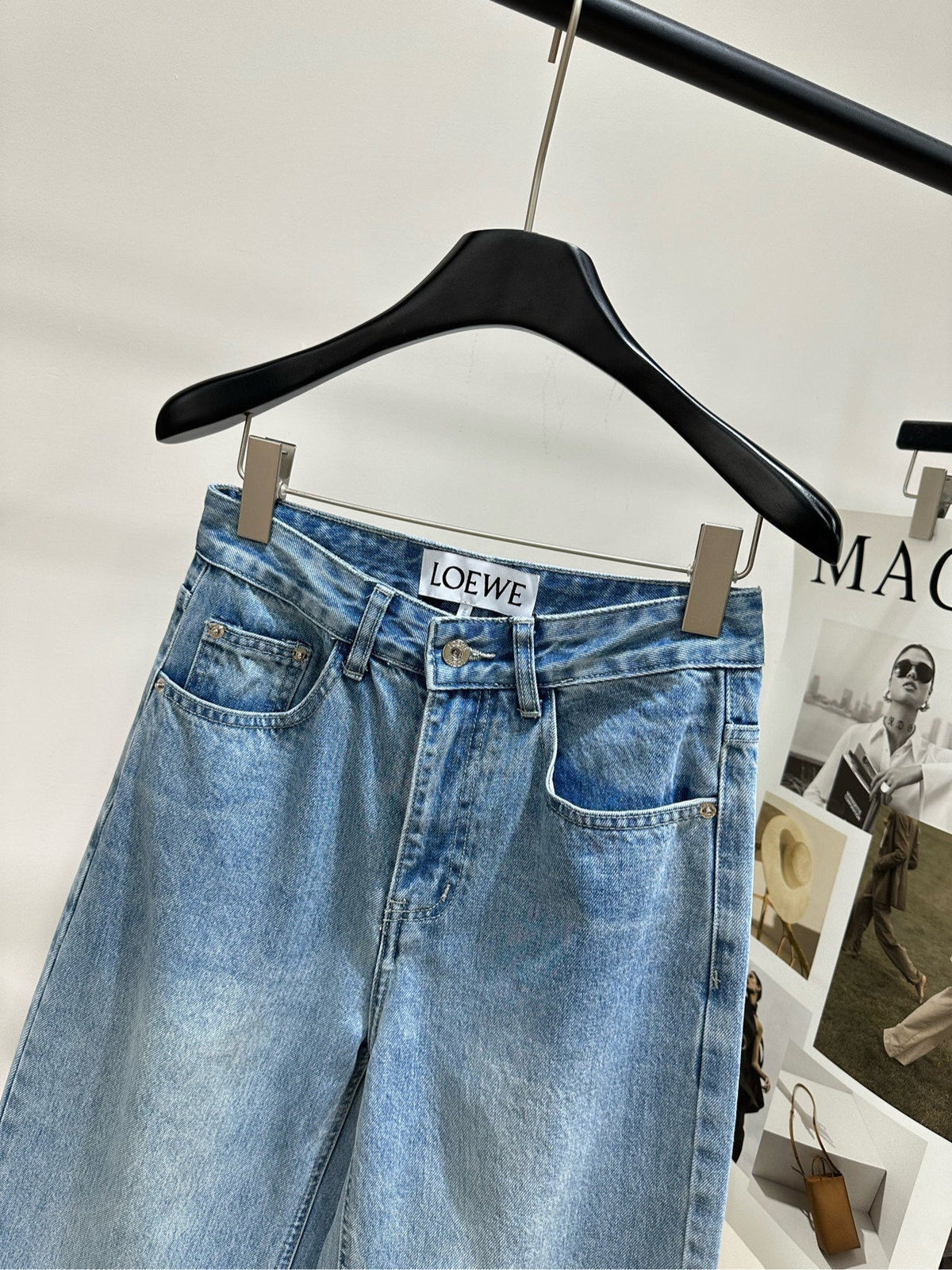 RELAXED STRAIGHT LEG DENIM JEANS
