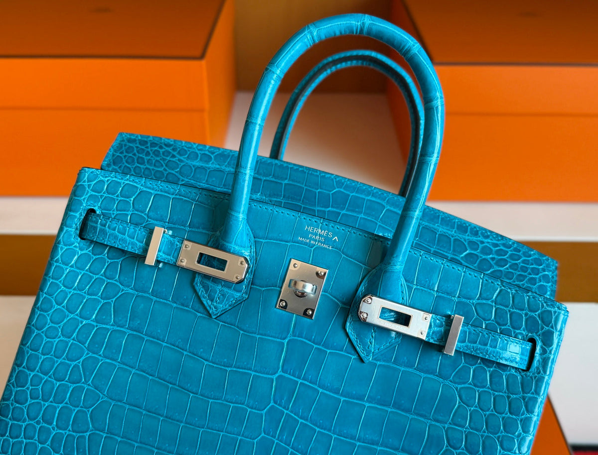 TURQUOISE CROC BIRKIN