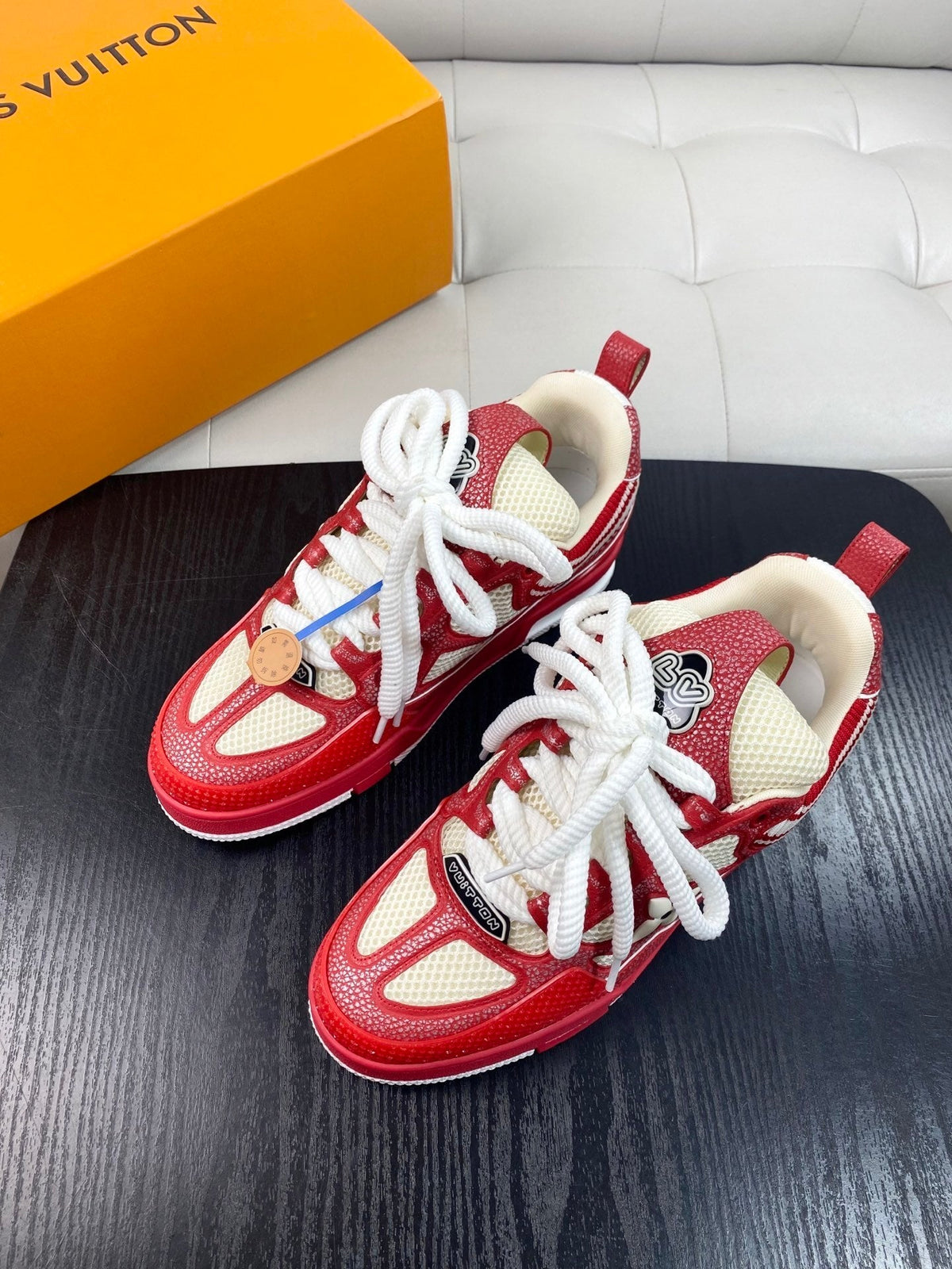 RED & WHITE CHUNKY SNEAKERS