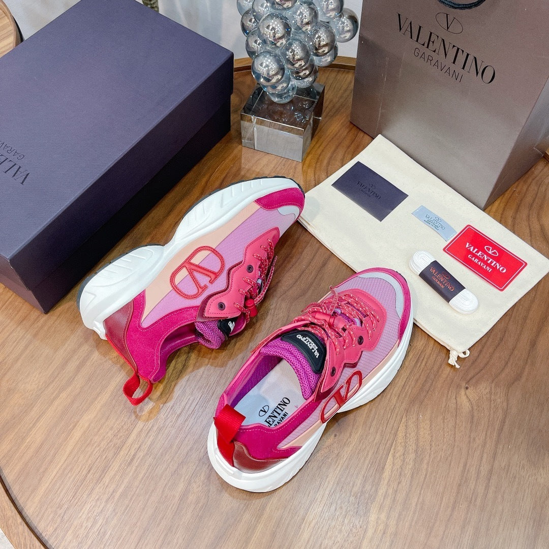 PINK PANELLED CHUNKY SNEAKERS