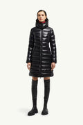 LONG HOODED QUILTED PUFFER COAT