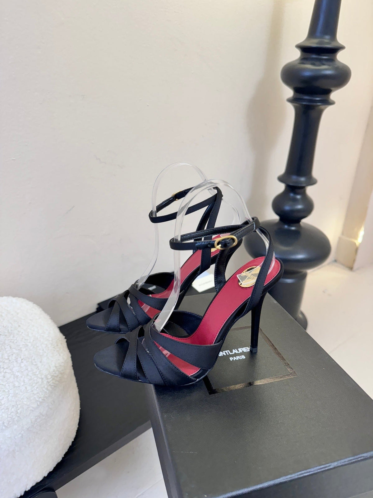 STRAPPY ANKLE-STRAP STILETTO SANDALS