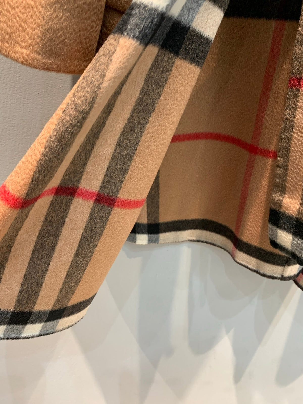 CLASSIC CHECK PANEL BELTED HOODED COAT