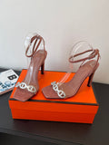 DUSTY ROSE SUEDE ANKLE STRAP HIGH HEEL SANDALS